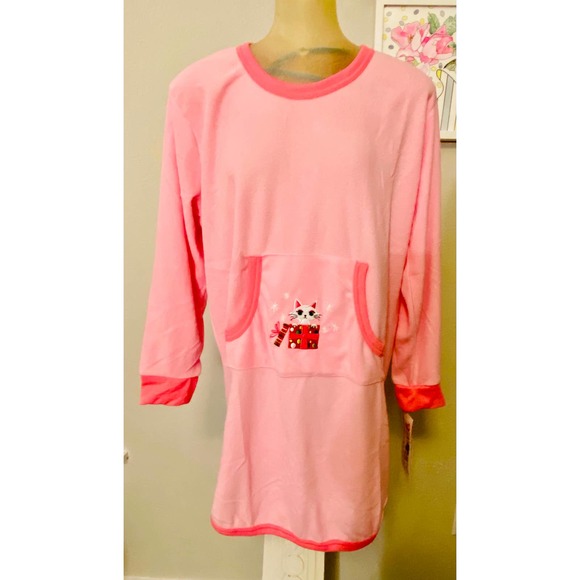 Yikes Other - Yikes! Pink Fleece Holiday Kitten Nightgown
